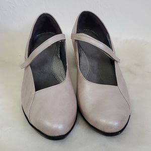 Naot metallic heel shoes velcro Mary Jane Leather Women size 39